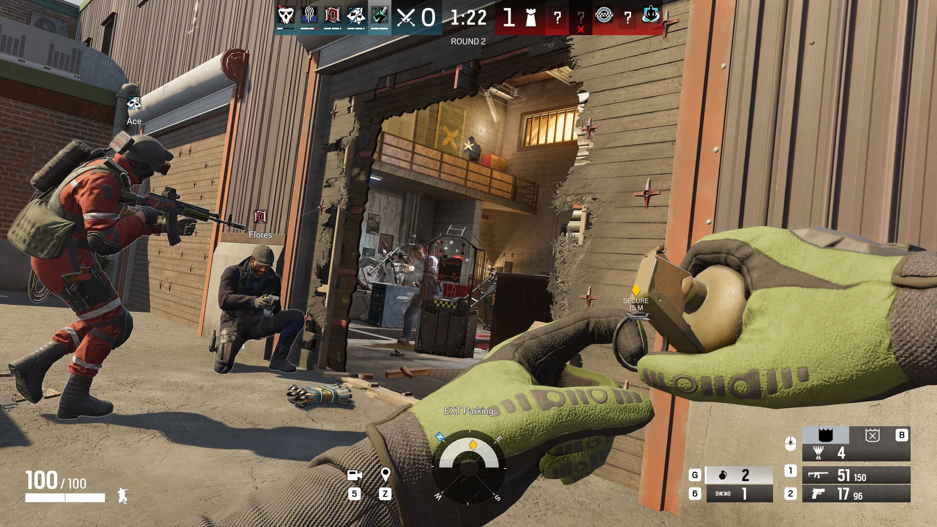 Rainbow Six Siege gameplay with a VantaCheats ESP overlay